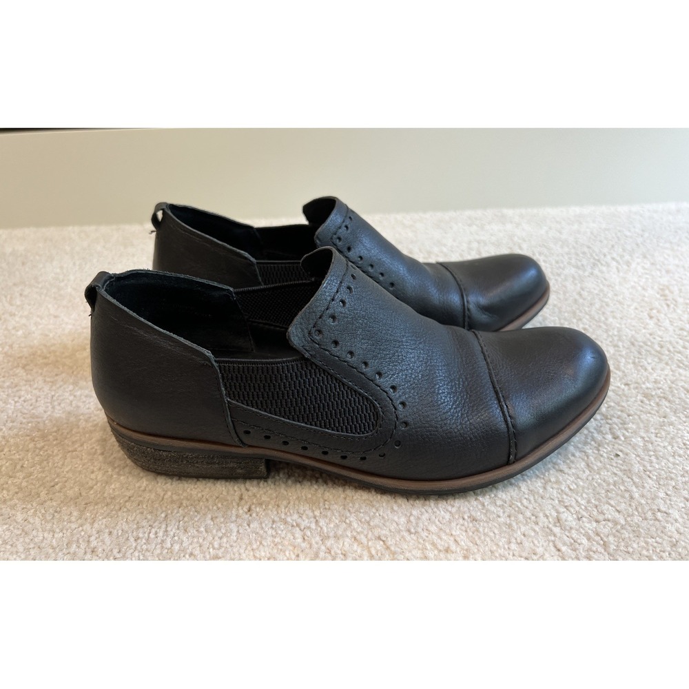 Korks Kork-Ease Womens Gertrude Loafers Size 8 M Black Leather Cap Toe Western